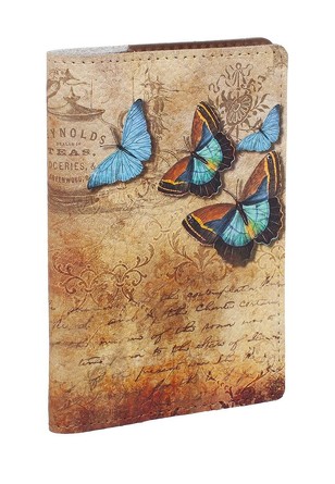 Обложка на паспорт Голубые бабочки Eshemoda