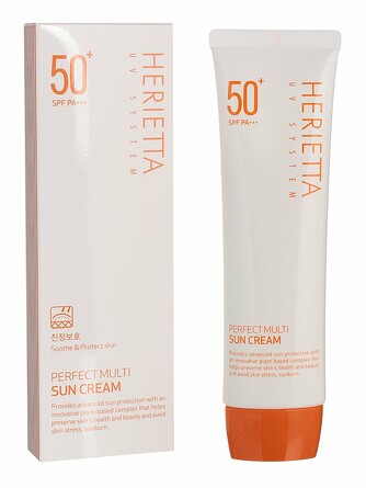 Крем солнцезащитный для лицаHerietta Perfect Multi Sun Cream SPF50 + PA +++ 90 гр Welcos