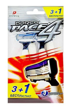 Станок для бритья одноразовый Pace 4, 4 шт. Dorco