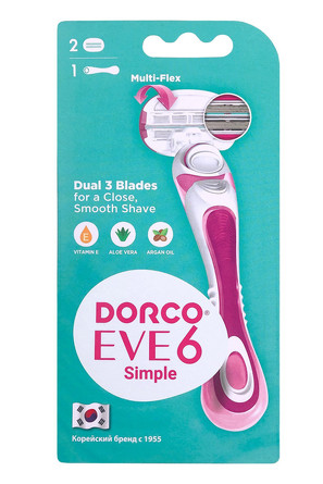 Cтанок для бритья Eve 6 Simple, 2 кассеты Dorco