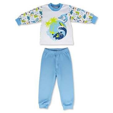 Пижама (футболка дл. рукав и брюки) Акулы LEO