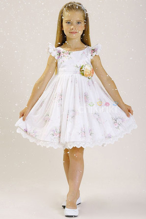 Платье со съемной заколкой-брошью Маленькая леди