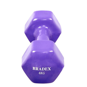Набор гантелей обрезиненных по 4 кг (2 шт.) Bradex