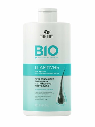 Шампунь для жирных и комбинированных волос Bio, 700 мл Your Body Professionals