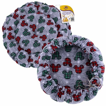 Лежанка-кокон для кошек и собак мелких пород Горошек 63х63х5 см Мультидом