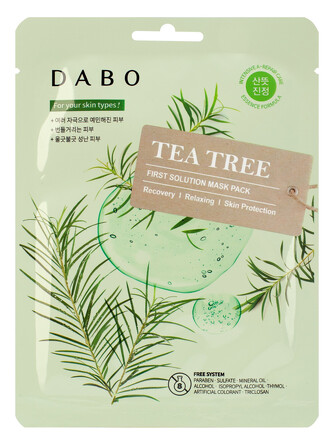 Тканевая маска для лица с экстрактом чайного дерева, 23г Dabo