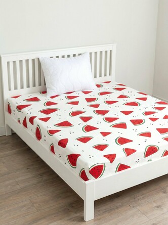 Простыня на резинке Арбузы (фланель) TM Textile