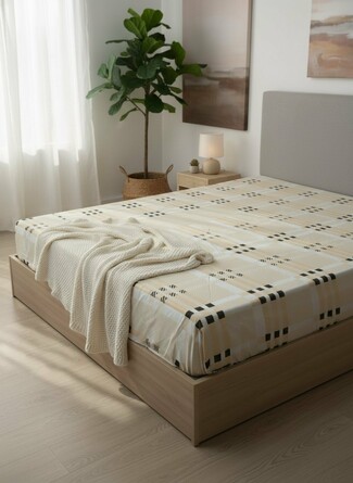 Простыня на резинке Бургундия (фланель) TM Textile