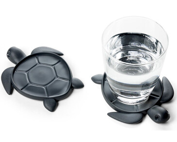 Подставка под стаканы Save Turtle, темно-серый Qualy