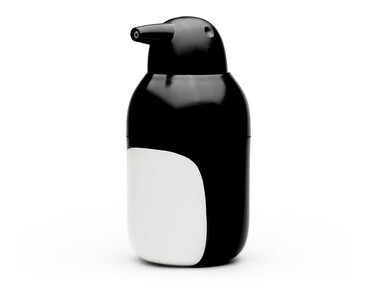 Диспенсер для мыла Penguin, черно-белый Qualy