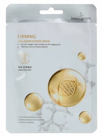 Маска на тканевой основе premium collagen essence mask 23 г Beauugreen