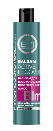 Бальзам-ополаскиватель Активное Восстановление для поврежденных волос 250 мл EVI professional