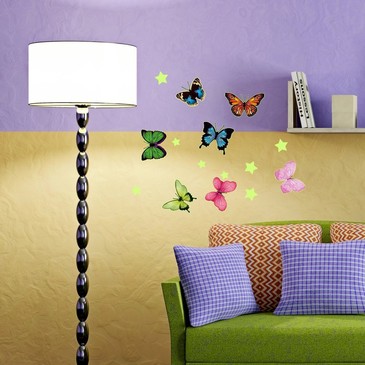 Светящаяся наклейка Светящиеся бабочки Виниловая лепота