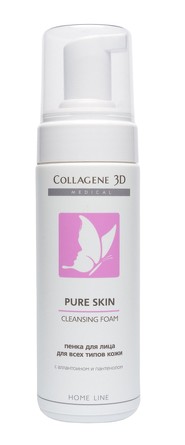 Очищающая пенка для всех типов кожи Pure Skin 160 мл Medical collagene 3D