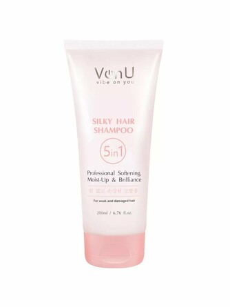Шампунь для ослабленных и поврежденных волос Шелк 5 в 1 Silky Hair Shampoo, 200 мл Von-u
