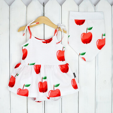 Комплект Авокадо (боди-платье и косынка) Baby Boom