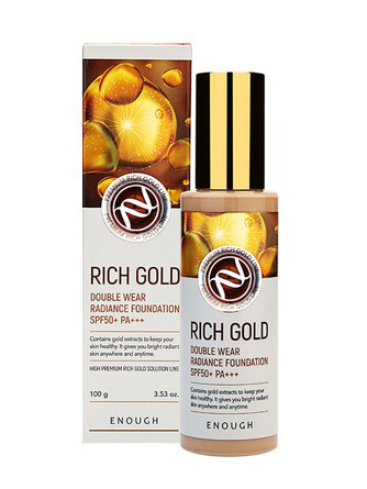 Основа тональная с золотом rich gold double wear radiance foundation #13 100 мл Enough