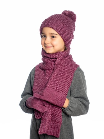 Комплект (шапка, шарф и перчатки) Little Mania