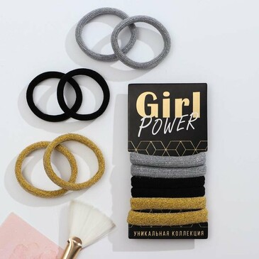 Набор резинок для волос Girl power, 5,8х14 см Art beauty