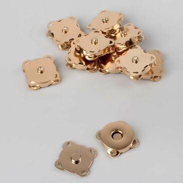 Кнопки магнитные пришивные d18мм (наб 10шт цена за наб) золотой Арт Узор