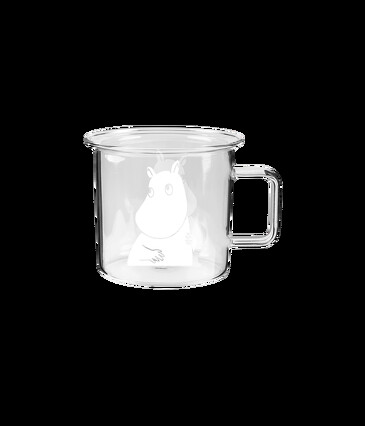 Кружка стеклянная Moomin Муми-Тролль 350 мл, прозрачная Muurla