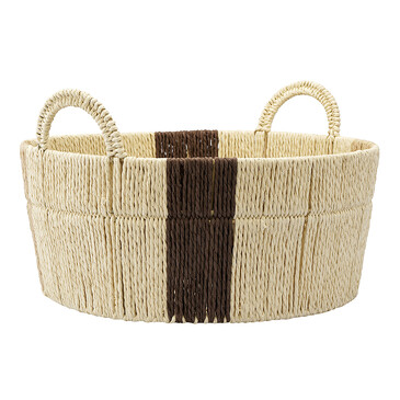 Корзина плетеная круглая Bodhran Chocolate 29х29х19 см Tkano