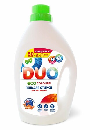 Гель для стирки цветного белья концентрированный Colours, 2 л Duo