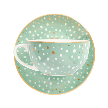 Чайная пара (чашка 380 мл и блюдце ⌀ 15 см) Tea at Grandma's Domique