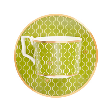 Чайная пара (чашка 300 мл и блюдце ⌀ 15 см) To Bee or Not Domique