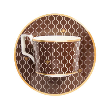 Чайная пара (чашка 300 мл и блюдце ⌀ 15 см) To Bee or Not Domique