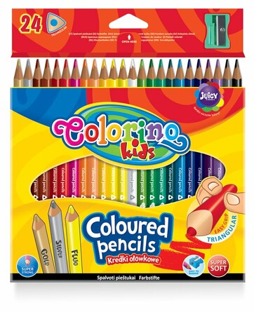 Набор цветных карандашей 24 цвета, с точилкой Colorino