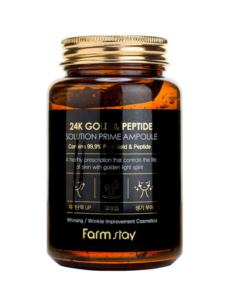 Многофункциональная ампульная сыворотка с золотом и пептидами, 250 мл FarmStay