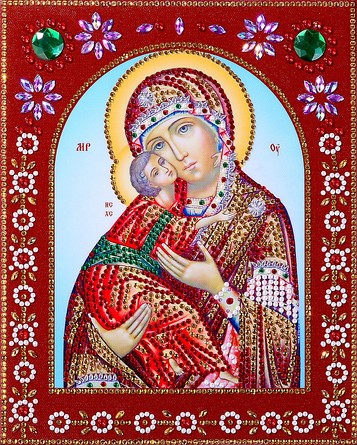 Икона с фигурными стразами. Пресвятая Богородица Владимирская Color Kit