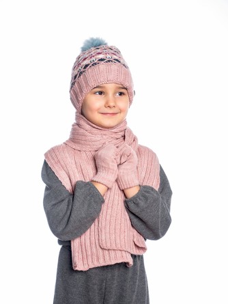 Комплект (шапка, шарф и перчатки) Little Mania