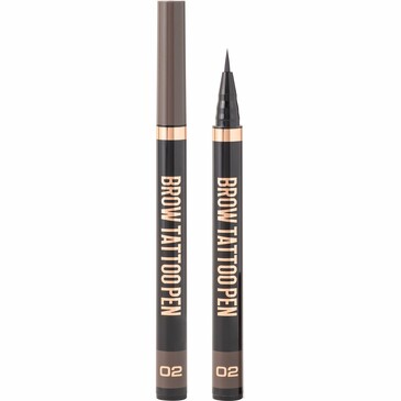 Фломастер для бровей Brow tattoo pen стойкий с эффектом микроблейдинга, темно-коричневый, 0,7 мл Stellary