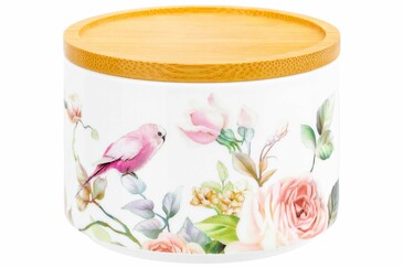 Банка для хранения с крышкой-подставкой Певчие птички, 250 мл Elan Gallery