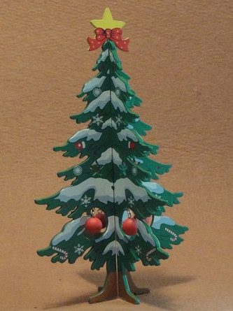 Новогодняя ель Елочка снежная зеленая, 17 см Феникс Present
