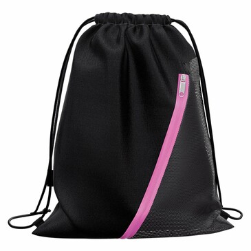 Мешок для обуви Mesh с карманом на молнии 500х410мм Black&Pink ErichKrause