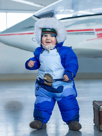 Комбинезон зимний Little pilot с варежками, пинетками DakottaKids
