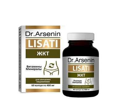 Концентрированный пищевой продукт Lisati (Лизаты) Жкт 60 капсул Dr Arsenin