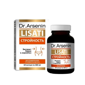 Концентрированный пищевой продукт Lisati (Лизаты) Стройность 60 капсул Dr Arsenin