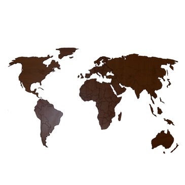 Деревянная карта мира 120х60. Premium Afi Design