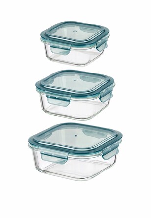 Набор квадратных контейнеров (520 мл, 800 мл, 1,2 л) Elan Gallery