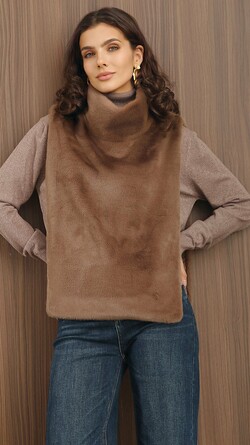 Манишка меховая на подкладе Nastya Sergeeva by May Be