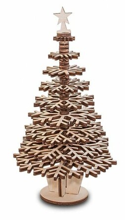 Деревянный конструктор Новогодняя Елочка, 16,5x16x0,8, Eco Wood Art