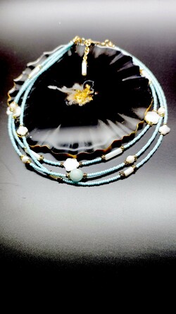 Колье (три нити) Eustom