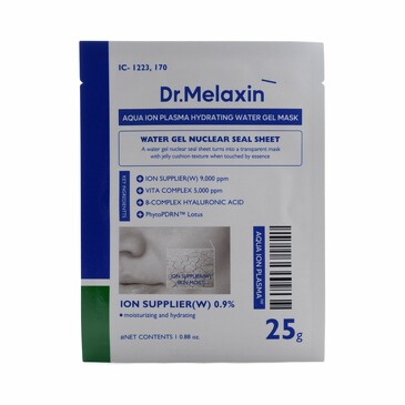Маска тканевая для лица с аква-ионной плазмой Aqua Ion Plasma Water Gel Mask 25 г Dr. Melaxin