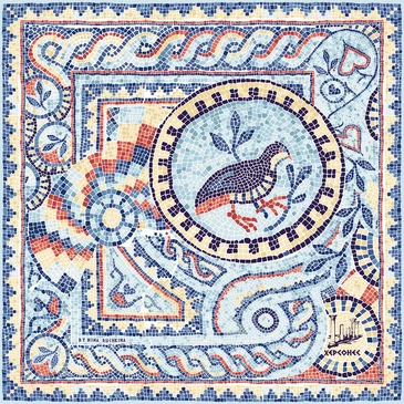 Платок Грёзы о Византии, 90x90, Nina Ruchkina