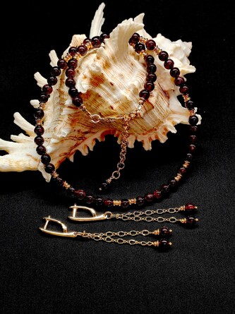 Комплект (колье и серьги) Eustom