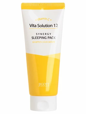 Маска для лица с витамином С ночная vita solution 12 180 мл Jigott